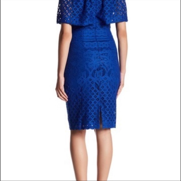 SHARAGANO lace dress. Worn 1x - Picture 2 of 10